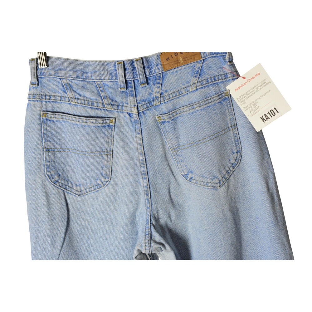90s Vintage Light Stone Wash Straight Leg Jeans Womens 12 Lee Riders High Waist - Picture 6 of 7